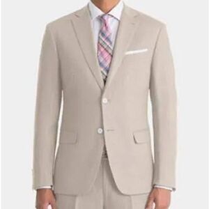 RALPH LAUREN 100% Linen Blazer Tan Men's Suit Coat Jacket 44 Short NWT